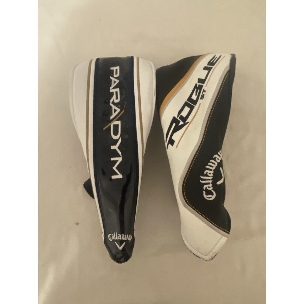 Lot 2 Callaway PARADYM Rogue Driver Golf Club Head Cover White Gold Navy Black